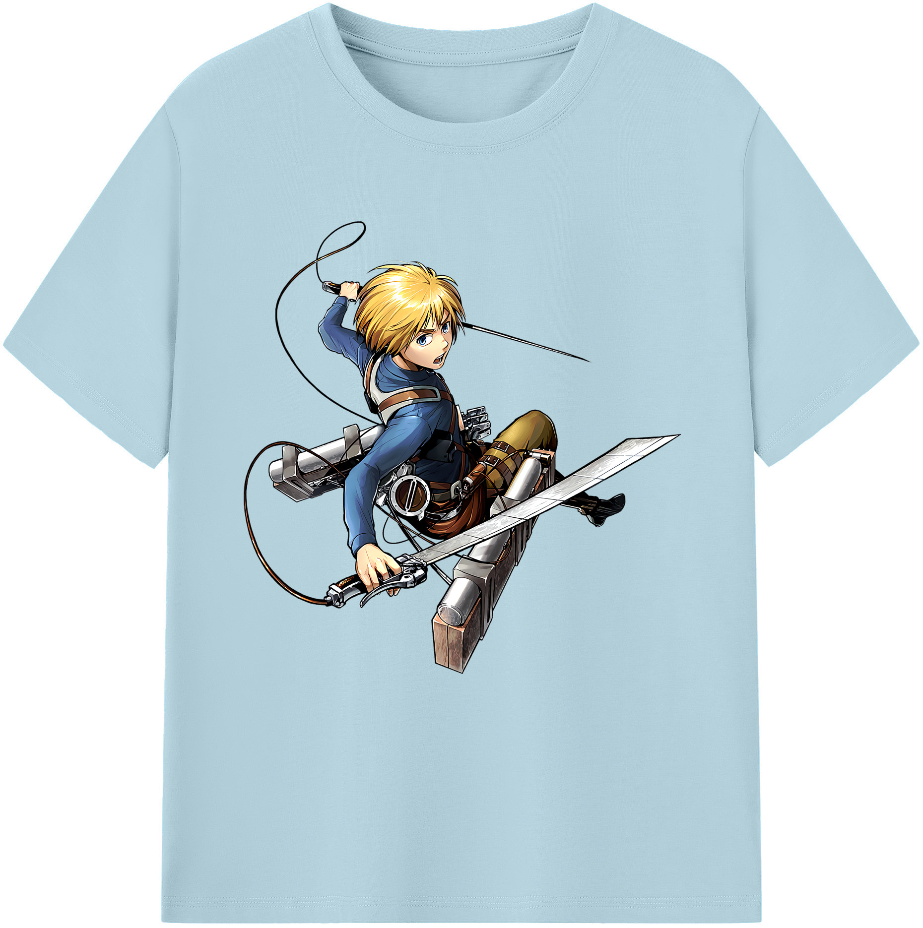（画像用） 進撃の巨人 アルミン·アルレルト Attack on Titan Armin Arlert 綿100％半袖Tシャツ（フロントプリント）